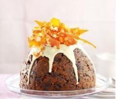 Bourbon, Dried Fruit And Pecan Christmas Pudding