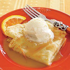 Crepes with Orange Caramel Sauce