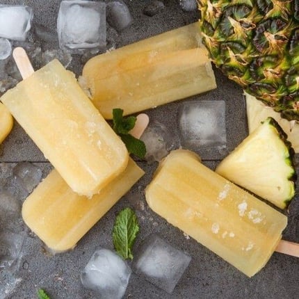 Pineapple Mint Lime Ice Blocks