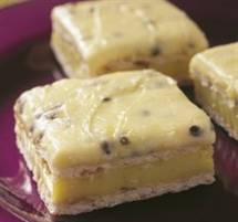 Quick Custard Squares with Passionfruit Icing